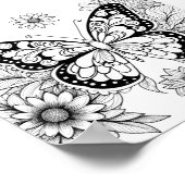 Poster Pages De Coloration Papillon Pour Adultes (Coin)