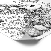 Poster Pages de coloriage du lapin de Pâques Imprimable (Coin)