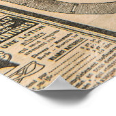 Poster Pages de journaux avec publicité antique. Vintage (Coin)