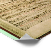 Poster Pages de Score de l'Art de la Fugue (Coin)