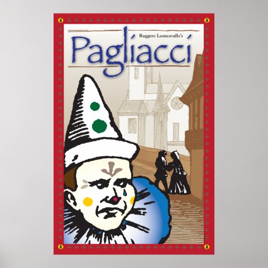Poster Pagliacci, Opéra (Devant)