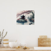 Poster Pagode et Paysage (Cuisine)