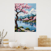 Poster Pagode Japonaise Lakeside (Cuisine)