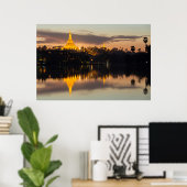 Poster Pagode Shwedagon, Myanmar, Yangon (Bureau à domicile)