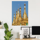 Poster Pagode Shwedagon Spires (Bureau à domicile)