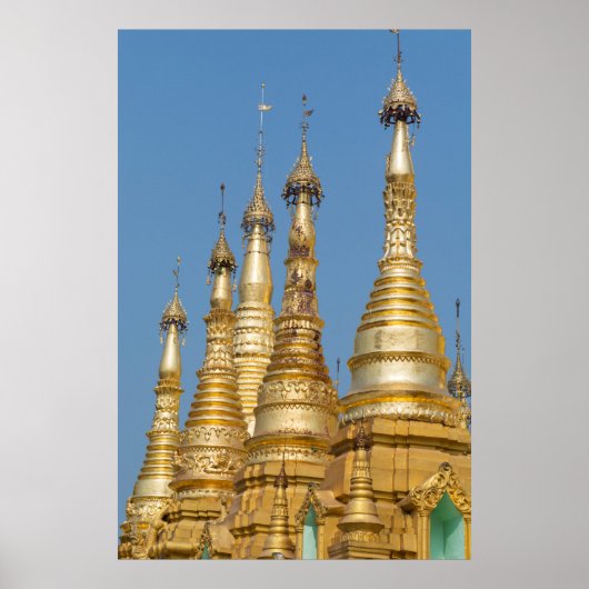 Poster Pagode Shwedagon Spires (Devant)