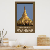 Poster Pagode Shwedagon Yangon Myanmar (Cuisine)