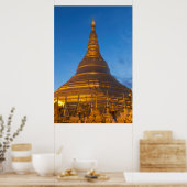 Poster Pagode Stupa Dorée (Cuisine)