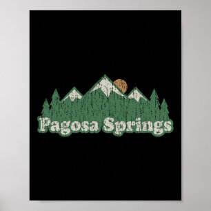 Poster Pagosa Springs Colorado Co T Shirt Vintage Randonn