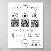 Poster Paiement de code QR - Logo d'entreprise de numéris (Devant)