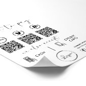 Poster Paiement de code QR - Logo d'entreprise de numéris (Coin)