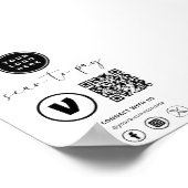 Poster Paiement de code QR - Logo d'entreprise de numéris (Coin)