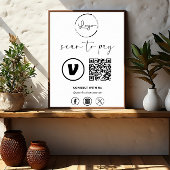 Poster Paiement de code QR - Logo d'entreprise de numéris