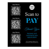 Poster Paiement par Code QR - Logo de l'entreprise pour p (Devant)