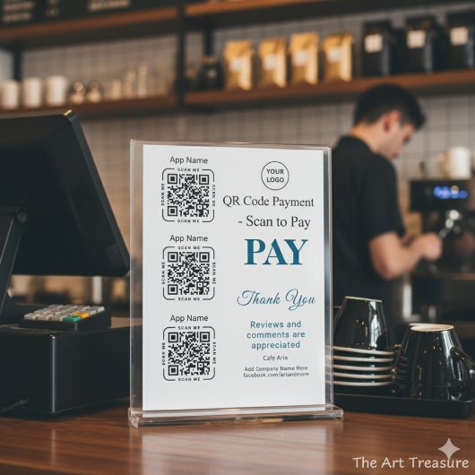 Poster Paiement par Code QR - Logo de l'entreprise Scanne