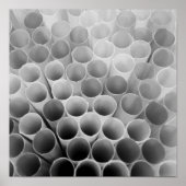 Poster Pailles pliables noires et blanches (Devant)