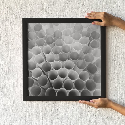 Poster Pailles pliables noires et blanches
