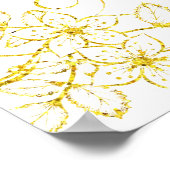 Poster Paillettes dorées, personnalisé, mariage, panneau (Coin)