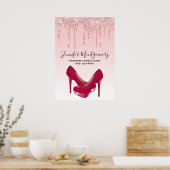 Poster Paillettes Pink Dripping (Cuisine)