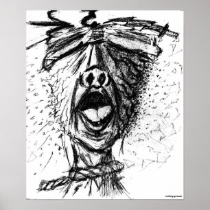 Poster Pain and Frustration - Pencil Sketch