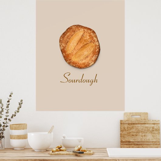 Poster Pain au levain (Cuisine)