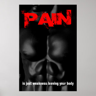 Poster Pain Bodybuilding Fitness Citation Inspirationnell