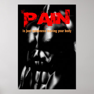 Poster Pain Bodybuilding Fitness Inspiration
