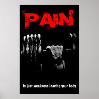 Poster Pain Bodybuilding Fitness Inspiration