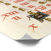 Poster Pain de cuisson, d'un livre d'heures (Coin)