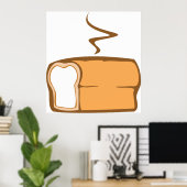 Poster Pain De Pain Fraîchement Cuit (Bureau à domicile)