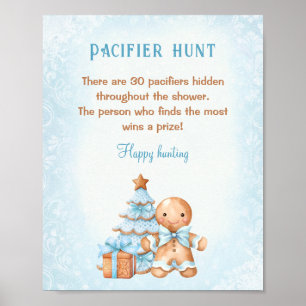 Poster Pain d'épice Homme Baby shower Pacifique chasse je