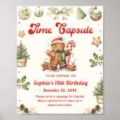 Poster Pain d'épices d'hiver Noël Anniversaire Heure Caps (Devant)