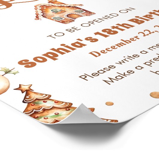 Poster Pain d'épices d'hiver Noël Cookie Time Capsule (Coin)