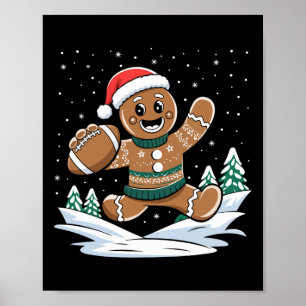 Poster Pain d'épices Homme Football Laid Christmas Pajama