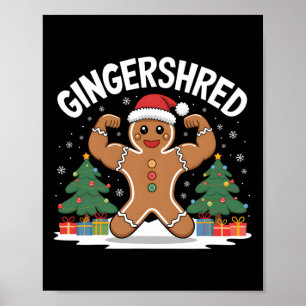 Poster Pain d'épices Homme Gingershé Funny Gym Entraîneme