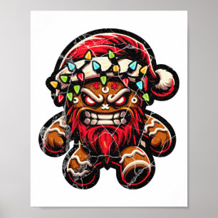 Poster Pain d'épices Homme Krampus Pyjama de Noël X mas F