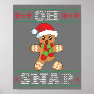 Poster Pain d'épices homme maillot cadeau Oh Snap Noël la