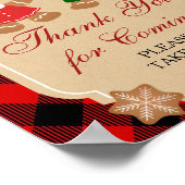 Poster Pain d'épices Merci de vacances pour venir Favoris (Coin)