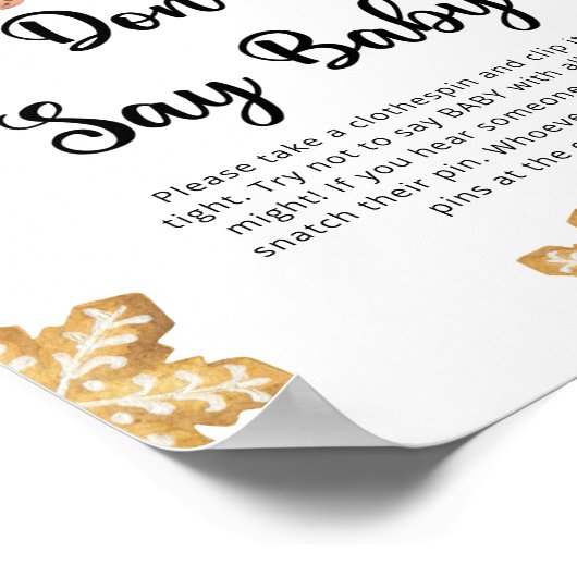 Poster Pain d'épices - Ne dites pas bébé (Coin)