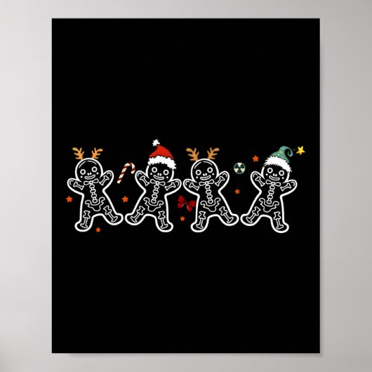 Poster Pain d'épices Squelette Noël Radiologie Shir Xray (Devant)