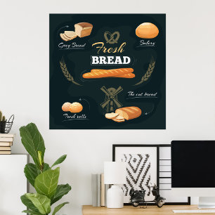 Poster Pain frais de boulangerie