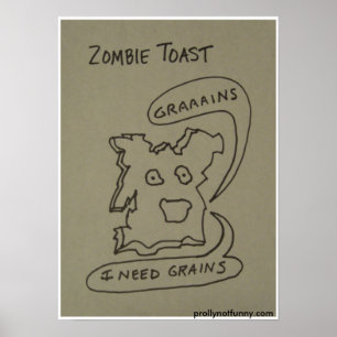 Poster Pain grillé de zombi