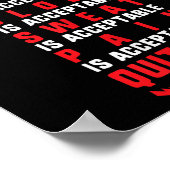 Poster Pain Is Acceptable - Quitting Is Not - Gym Shirts (Coin)