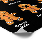 Poster Pain Scale Funny Gingerbread Christmas Nurse Pain (Coin)