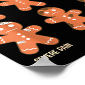 Poster Pain Scale Funny Gingerbread Man Christmas Nurse H (Coin)