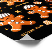 Poster Pain Scale Funny Gingerbread Man Christmas Nurse H (Coin)