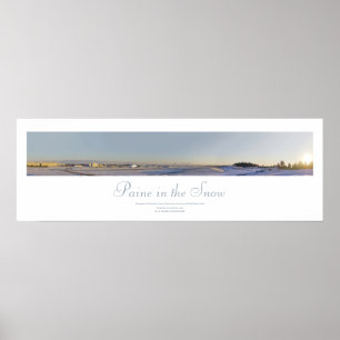 Poster Paine dans l'impression neige