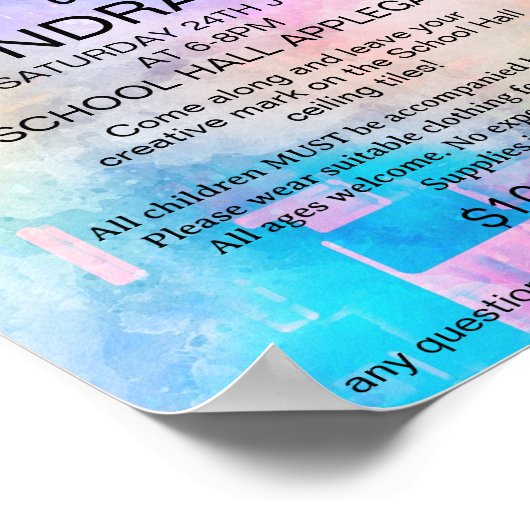 Poster Paint a tile fundraiser PTA PTO (Coin)