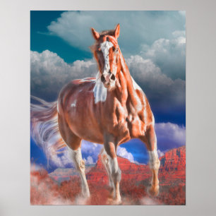 Poster Paint Horse "Whirlwind of the Southwest"