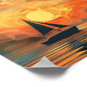 Poster Paint Paint Sunset Lighthouse (Coin)